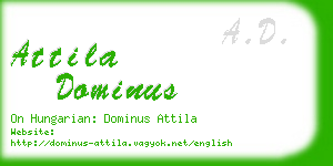 attila dominus business card